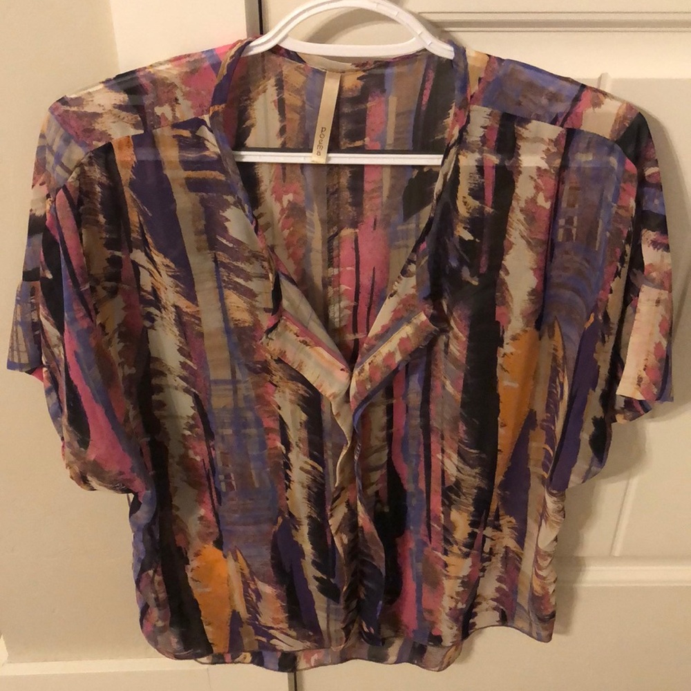 Sheer multicolor top